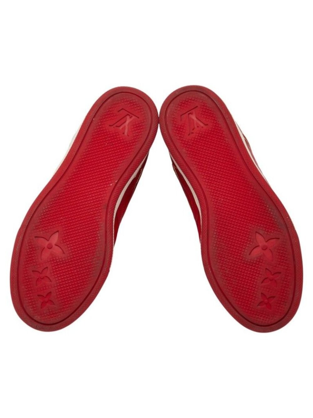 ★SOLD★ Louis Vuitton Cliff Top Line Monogram High Cut Sneakers Size 35 Red Suede - Picture 5 of 8